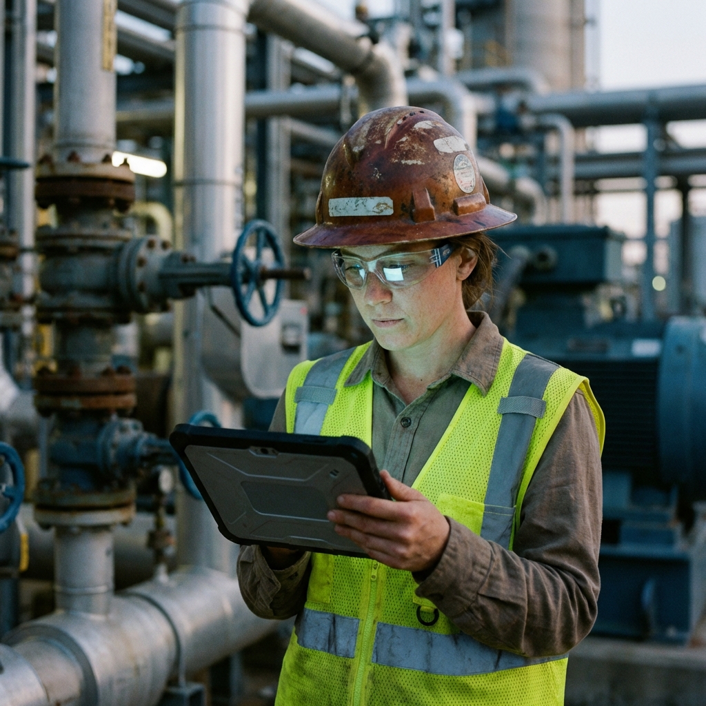 Technician with Tablet